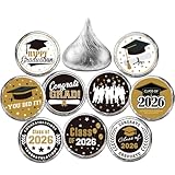 Habbiful 180 calcomanías de graduación para besos de chocolate, suministros de fiesta de