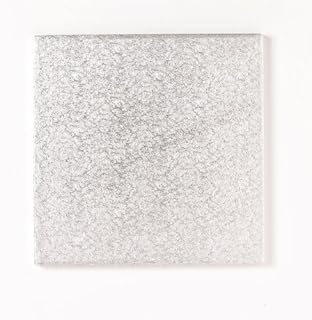 PACK OF 5 - 12'' Square Cake Drum/Board - 13mm Thick - Silver Foil Covered