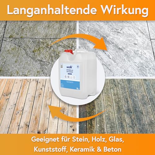 Fassadenreiniger wolk Algen- und Grünbelag Entferner, 5 Liter