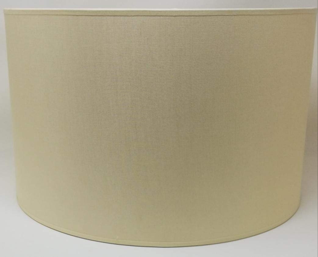 Paralume Artigianale In Cotone | Cilindro Blu Per Lampade Da Tavolo O Sospese - 30x20 Cm - Foto 7