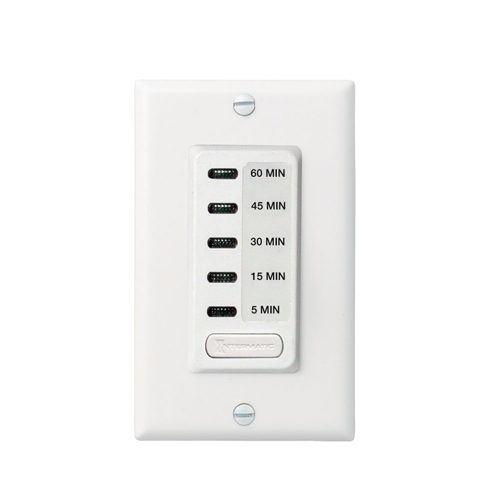 Intermatic EI205W Electronic in-Wall Countdown Timer, 5-60 Min, White