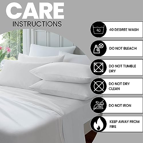 OLIVIA ROCCO Flannelette Fitted Sheets Super Soft Brushed Cotton Bed Sheet Thermal Warm Cosy Breathable Hypoallergenic Extra Deep Luxury Bedding - Image 4