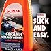 SONAX Premium Exterior Car Wash Kit | 5-Piece Complete Car Care Set | Car Wash Shampoo, High Speed Wax, Wheel Cleaner, Tire Gloss Gel & 3-Pack Microfiber Cloths | Professional Car Detailing Kit