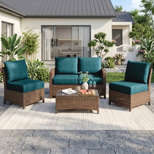 Image of Luxury Outdoor Seat Cushion Set-24 x 24 x 6 Inch Outdoor Chair Cushions with Water Resistant & Removable Cover Outdoor Cushions for Patio Furniture Chair Sofa Couch