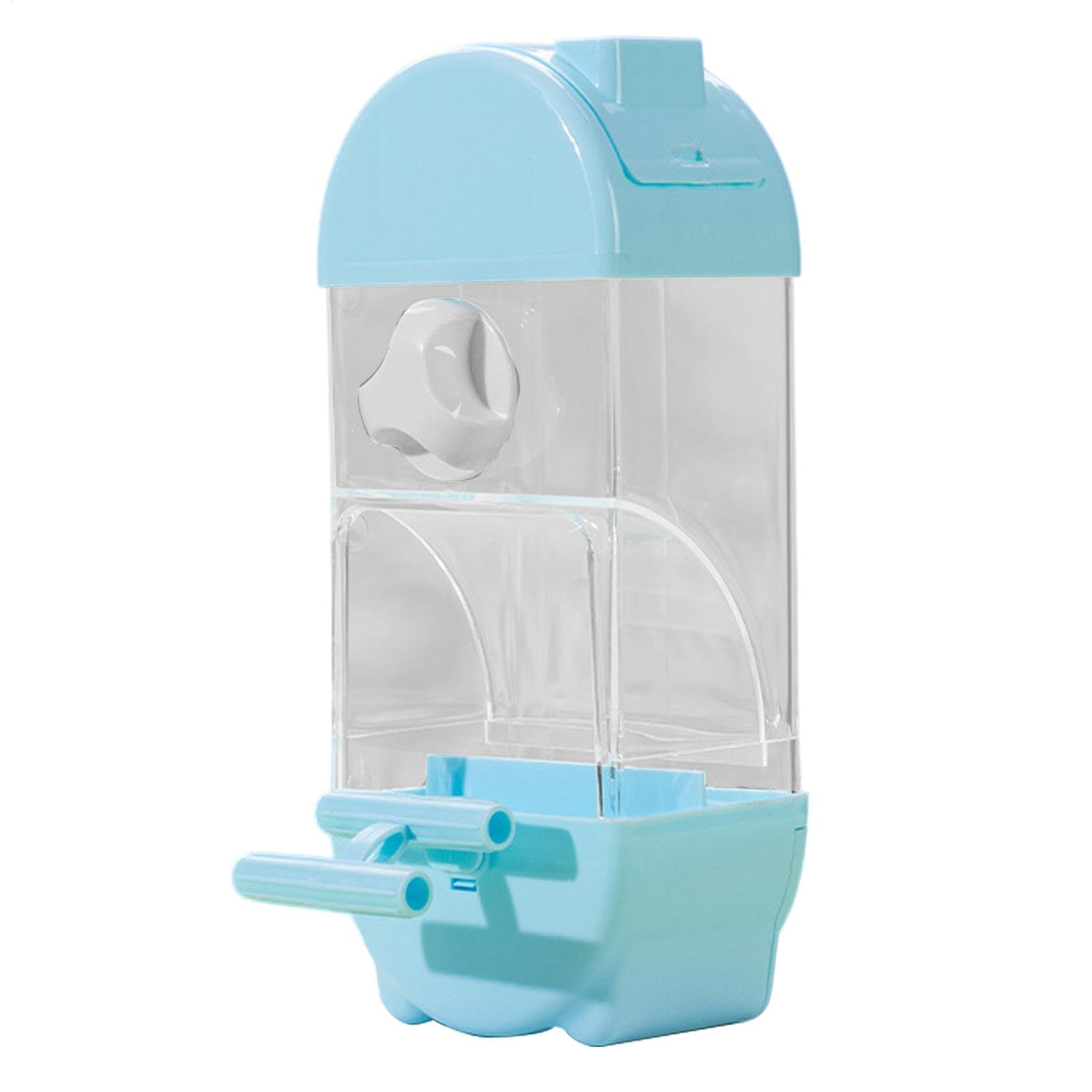 Futterspender für Haustiere, Automatischer Vogelfutterspender – Wasserspender for Vögel, Wasserbehälter for | Intelligenter, transparenter Futterspender for Sittiche, Vogelfutterhaus(Blue)