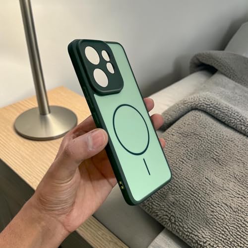 Image of Shockproof Design Back Cover Compatible for Vivo V60 5G / V60E 5G / Vivo T4 Pro 5G | Frosted Matte Case with Camera Protection | Slim Shockproof TPU Mobile Cover (Green)