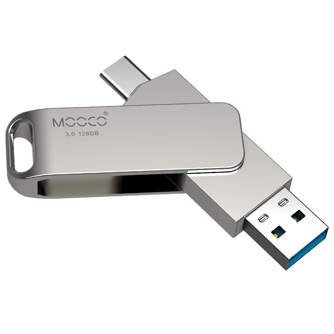 128GB USB C Dual Flash Drive, USB3.0/3.1 Type C High Speed Thumb Drive Memory Stick Compatible with Samsung Galaxy, Android Smart Phone, Tablet, Pixel, PC Devices (128GB, 2 in 1(Type-C/USB3.0))