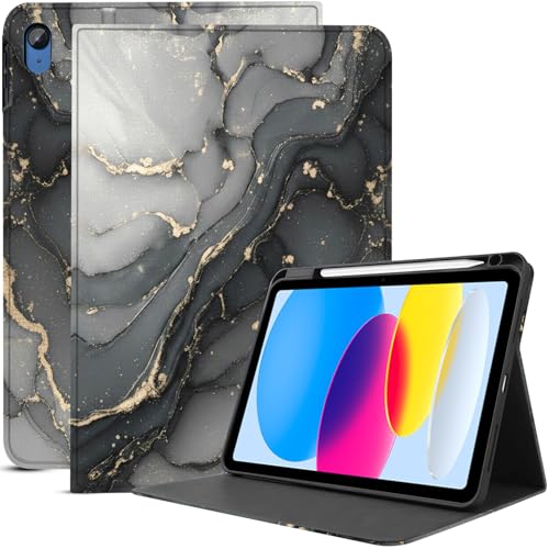 Image of Robustrion Cover Case for iPad 11th Generation (A16) / 10th Generation Cover, Folio Cover Case with [Pencil Holder] [Auto Sleep Wake] for iPad 10th Gen 10.9 inch / 11th Gen 11 inch - Ocean Black