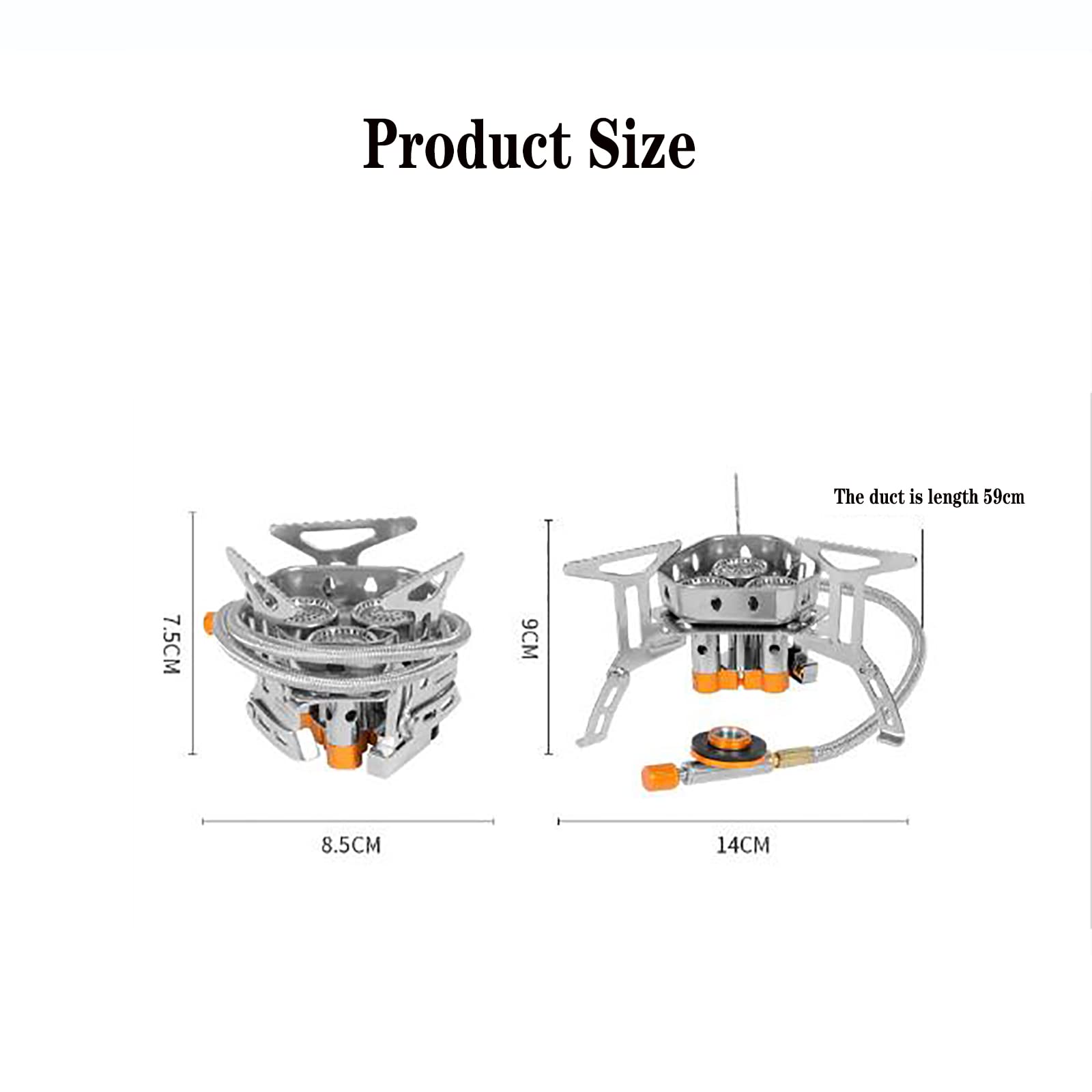 Fornello da campeggio Acciaio Inox, Fornellino Pieghevole Ultraleggero e Durevole, fornello da campeggio a gas outdoor, Mini fornello da campeggio con Custodia Portatile per Picnic Trekking BBQ