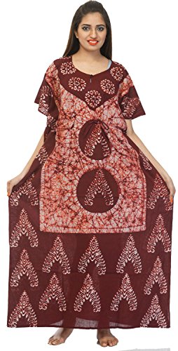 Image of Cotton Kaftan Dress Maxi Long Tunic Batik One Size