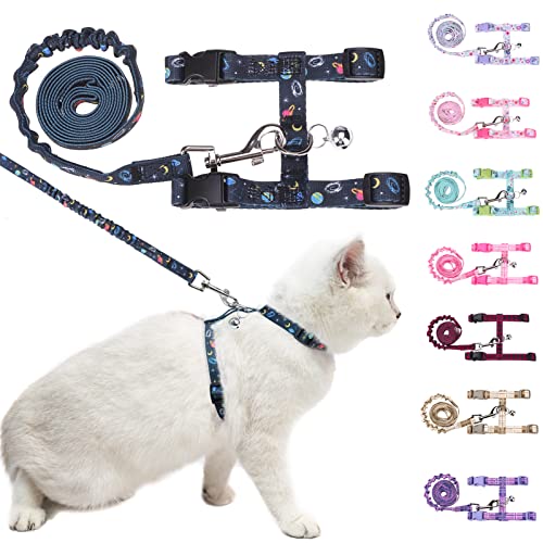Harnais réglable chat facile à contrôler en nylon respirant à carreaux