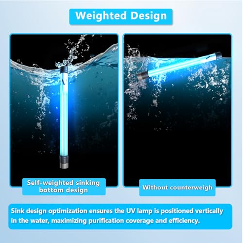 Image of 100W Aquarium UV Light for 1000-10000 Gallon, Pond UV Light with 17FT Cord