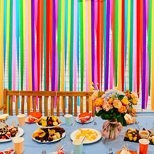 Pasimy 36 Rolls Rainbow Crepe Paper Streamers 12 Colors Rainbow Party Decorations 1.8 Inch Crepe Paper Streamers For Birthday Party Wedding Ceremony Baby Shower Diy Crafts, 82 Feet Per Volume #TOP6