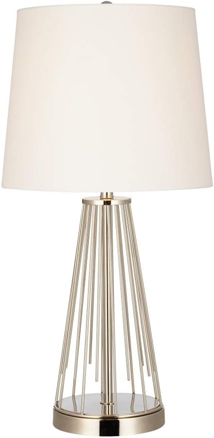 🛒 Flаѕh Sаlе Amazon Brand – Rivet Mid-Century Modern Metal Starburst Table Lamp, LED Bulb Included, 24.5H, Polished Nickel