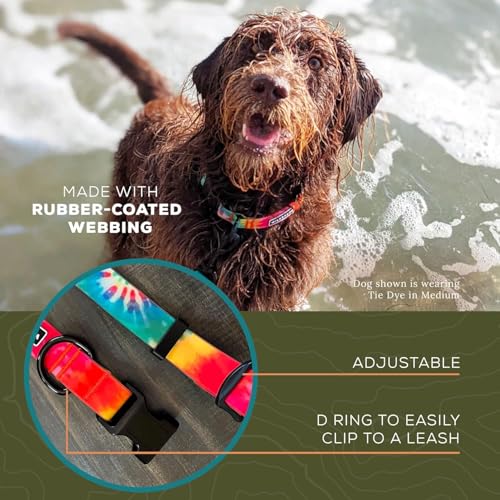Image of Wilderdog Waterproof Dog Collar - Repels Water & Dirt - Large 17 inch-24 inch - Tie Dye