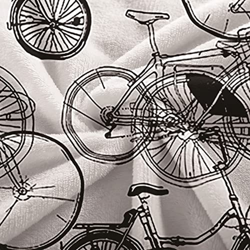 Plaid pour canapé au design vélo vintage pour vos soirées cocooning