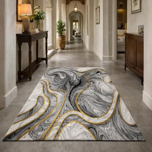Tapis de décoration abstrait grand format 170x200 cm pour salon - 2