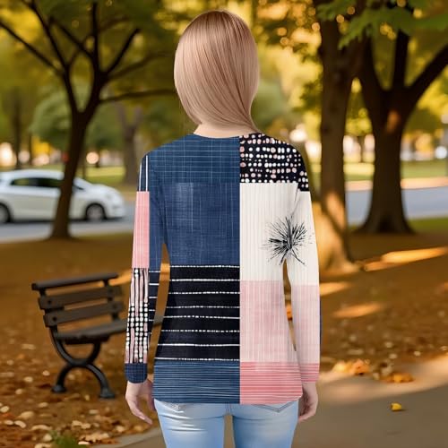 Long Sleeve T Shirt Fall Shirts for Teens Girls Oversized Cute Crewneck Clothes Solid Soft Casual Tops 3-14 Years2