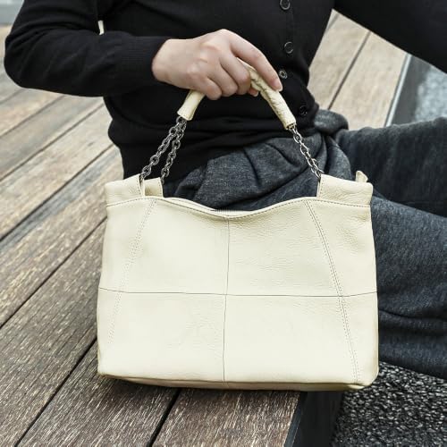 Image of Genuine Leather Women Handbags and Purses Designer Medium Tote Bag Fashion Shoulder Crossbody Satchel Hobo Bag