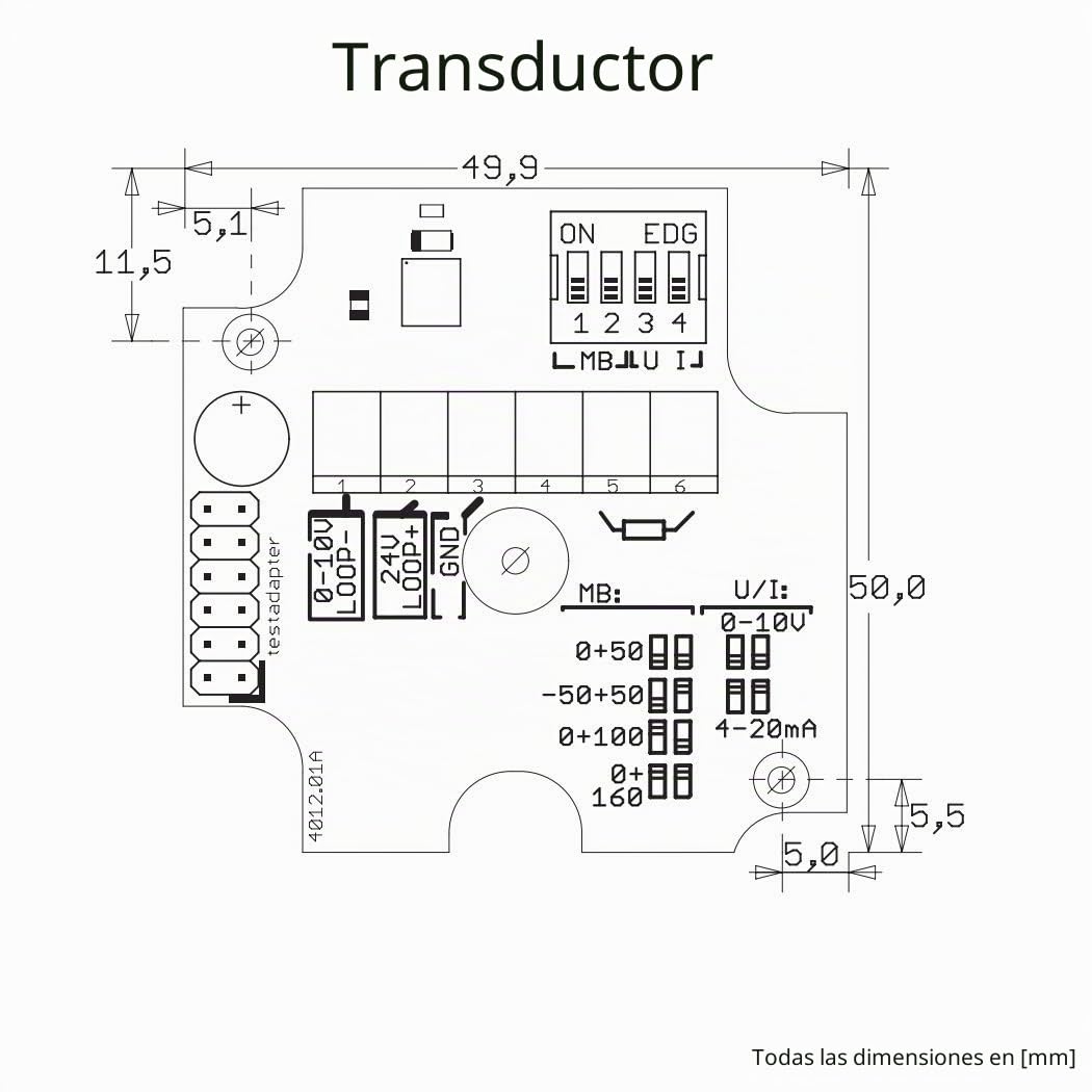 iOVEO 213HS02202 - PT1000 - Medidor de temperatura, carcasa con cable de conexión de silicona, salida activa, rango de medición ajustable, sonda de temperatura, 2 metros