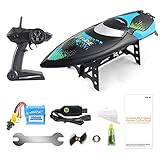 【USB-Akku】 Der USB-Akku unseres RC-Hochgeschwindigkeits-Rennboots benötigt nur 120 Minuten, um vollständig aufgeladen zu werden. Ein effektives Aufladen des Akkus spart Pufferzeit und befreit Sie von Problemen beim Wechseln des normalen Akkus.