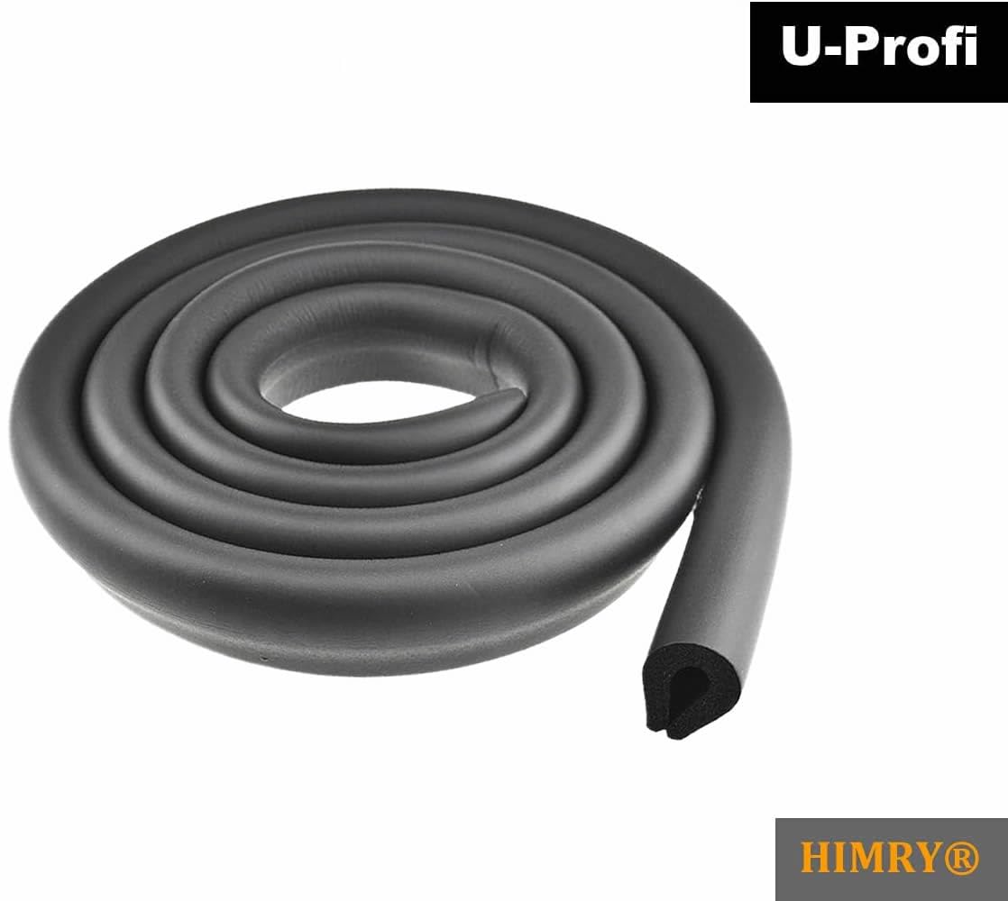 20 Meter U-förmige Glastisch Kantenschutz, Tisch Möbel Kanten Schwamm Kissen Stoßschutz, Baby-Sicherheits-Tabellen-Schreibtisch Anti-Kollision Streifen (10x2M) Schwarz KXD7003 Black