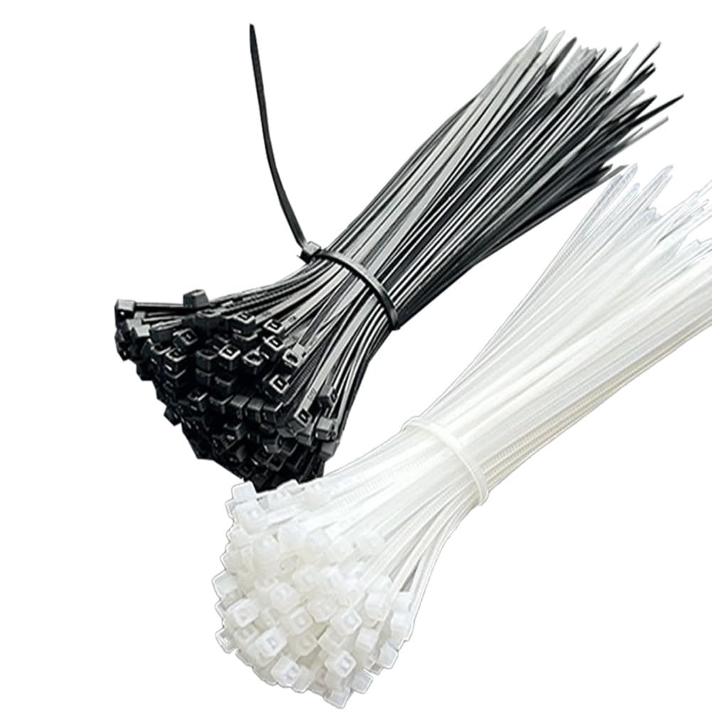 Kabelbinder 100 Stück Selbsthemmend Kabelbinder Nylon Kunststoff Selbstsichernder Multifunktionaler Kabel Klettband Kabelklett Kann im Innen und Außenbereich Verwendet Kabelmanagement