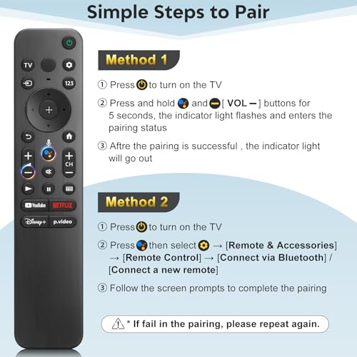 Image of Remote-for-Sony-TV, Voice Replacement Control for Sony Bravia Smart TVs