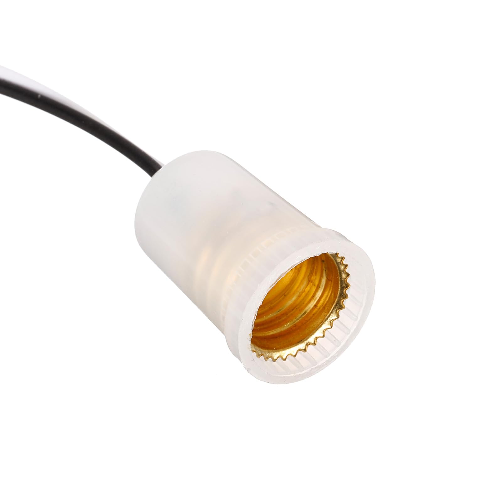 PATIKIL E12 Luce Lampada Presa, 8pz Candele Candelebro Presa Avvitabile Lampadine Base Lampada Supporto con 11.8" Filo Conduttori, Bianco
