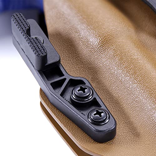 [1 Pack] HolsterSmith ModWing Holster Belt Attachment - Light Bearing - Generation 2 - Ambidextrous - Tactical Black - (w/Retention Mounting Hardware)