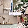 Lot De 3 Bougeoirs Dorés Pour Bougies Coniques - Hauteur 24 Cm, Alliage - Fond Antidérapant - Style Rétro Pour Mariage, Fête, Décoration