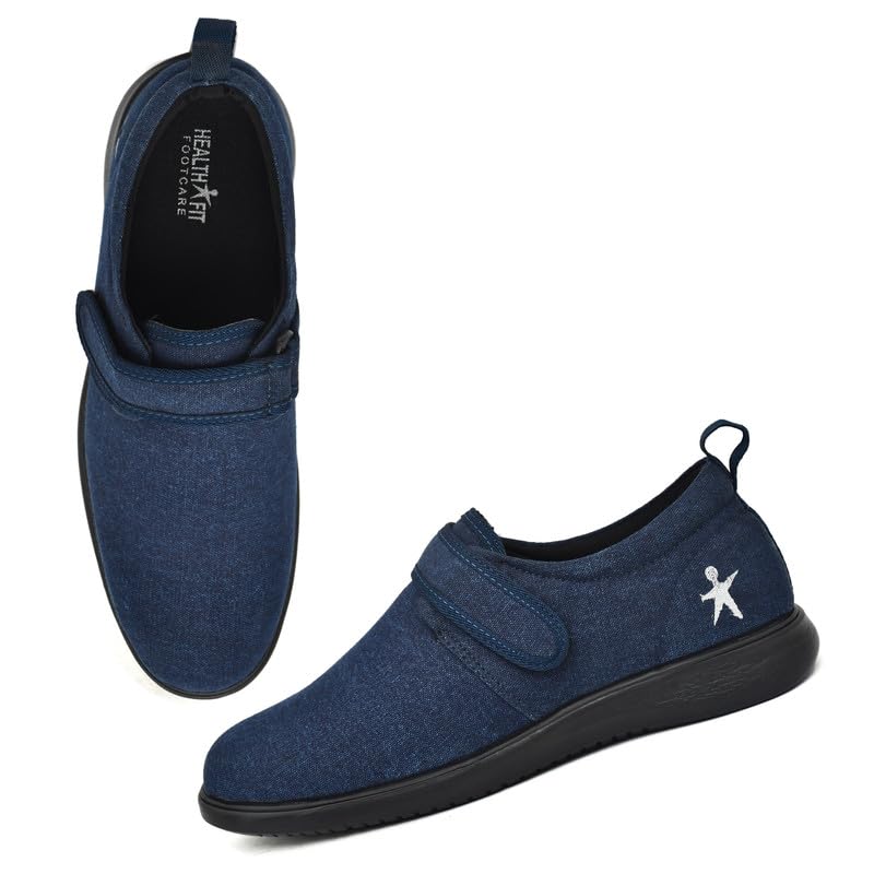 Image of HEALTH FIT Orthopedic & Diabetic Shoes Breathable & Adjustable Strap Soft Sole Ultra-Lightweight Casual /Sport Shoes for Men's 723