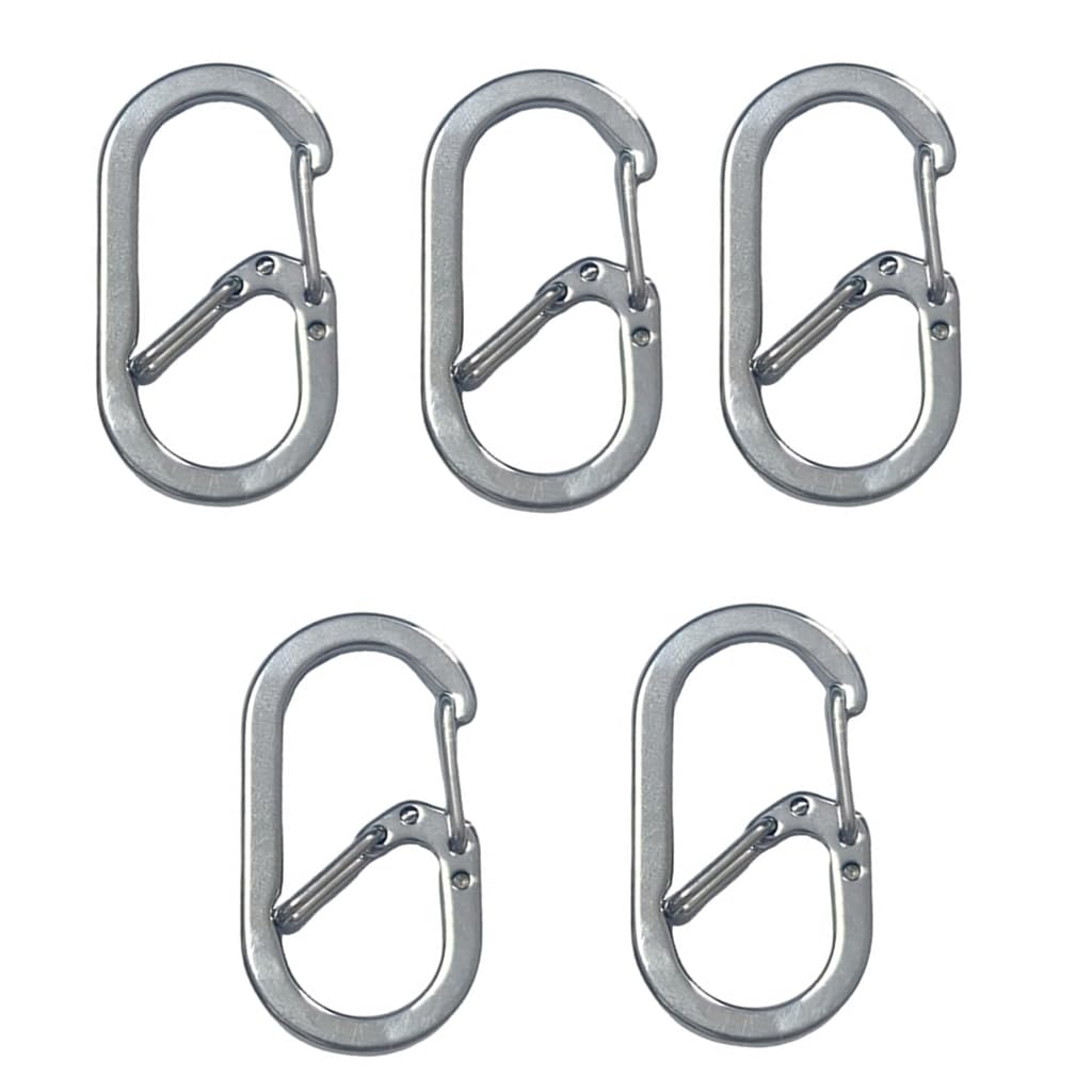 Elnwnnkc Heavy Type Stainless Steel G Shape Carabiner Clip Quickly Release Fastener Clip for Outdoor Camping