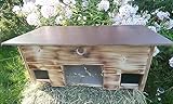 Igelfutterhaus mit Beobachtungsfenster 80cm x 40cm x 32cm Igelhotel 18mm...