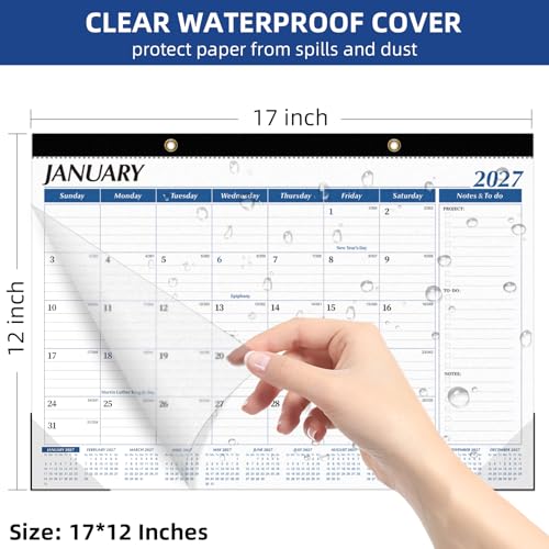 Image of Tcamp Desk Calendar 2026-2027, Large Desktop /Wall Monthly Calendar