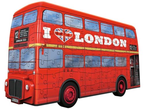 Ravensburger Puzzle 3D Véhicules Bus londonien A partir de 108 pièces numérotées à Assembler sans Colle Accessoires de Finition Inclus 12534 - vue 4