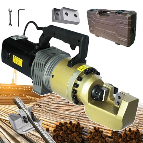 forplubossmmp Máquina Dobladora De Barras De Refuerzo Hidráulica Eléctrica, Máquina De Corte Eléctrica para Cortar 5~25Mm, Alicates De Alambre para Barras De Refuerzo con Tornillo Ajustable