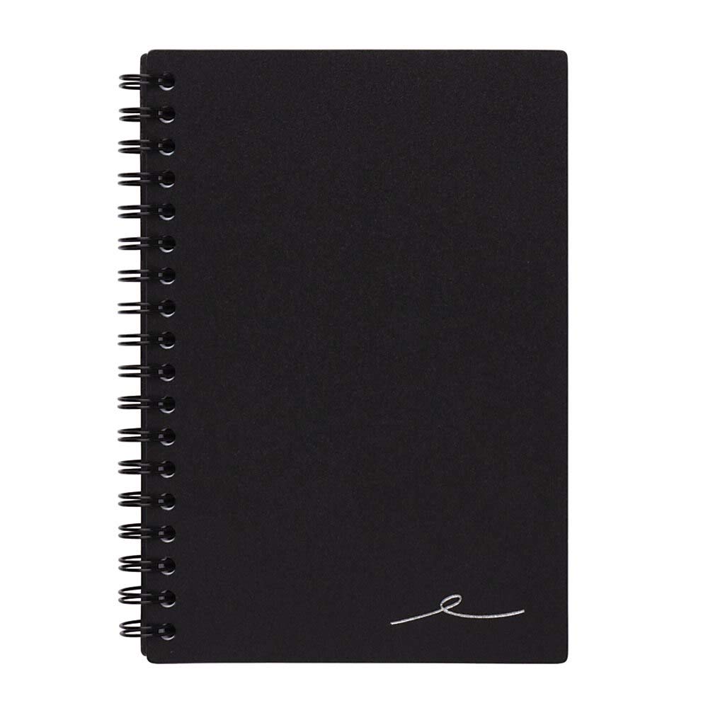 Office Depot Wirebound Notebook, Business, 3 3/8in. x 5in., Dotted Ruled, 160 Pages (80 Sheets), Black, ODUS1402-028