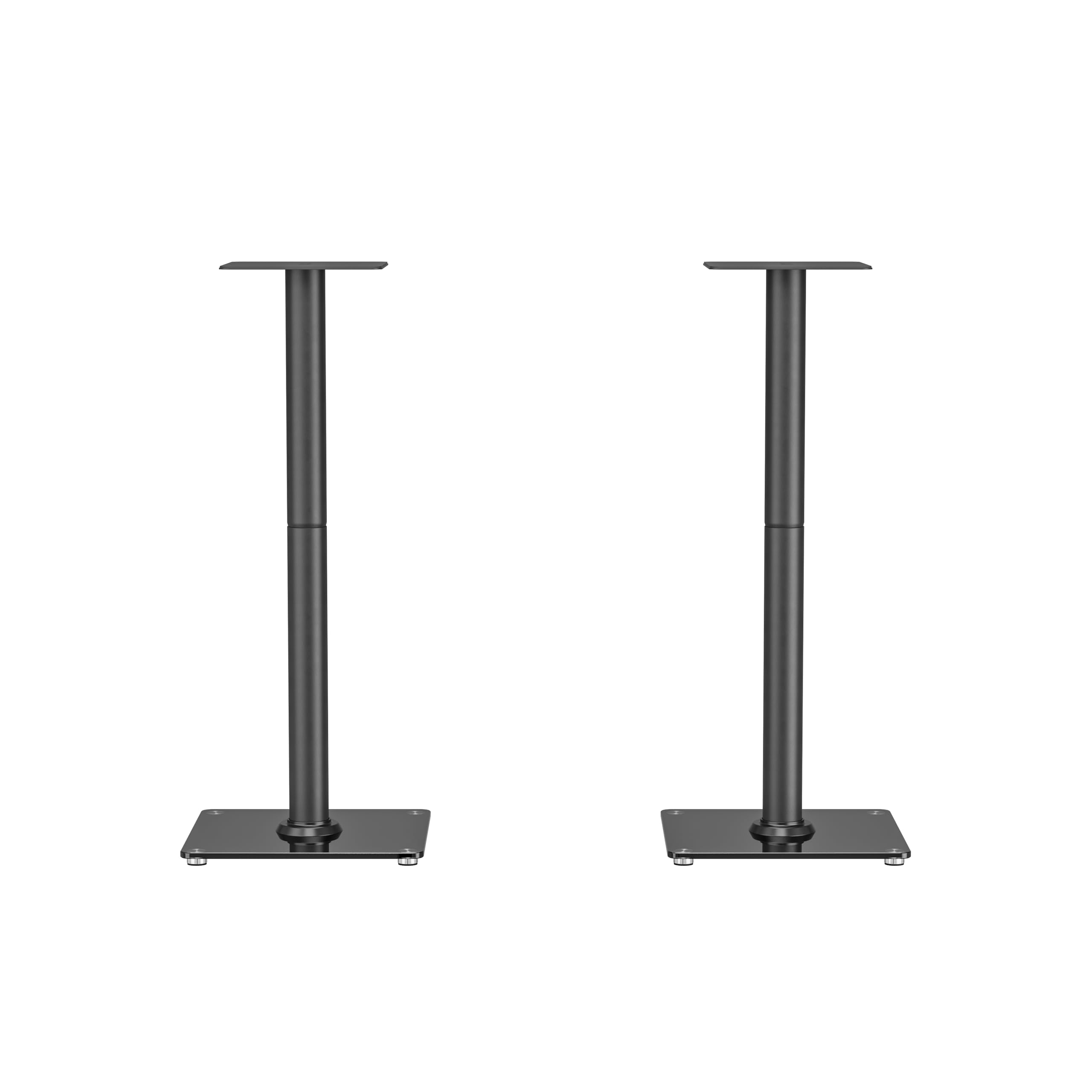 HALTERUNGSPROFI Lautsprecherständer Metall Glas für Satelliten Surround Boxen Paar (2Stück) je 25 kg belastbar LSTSL4-B