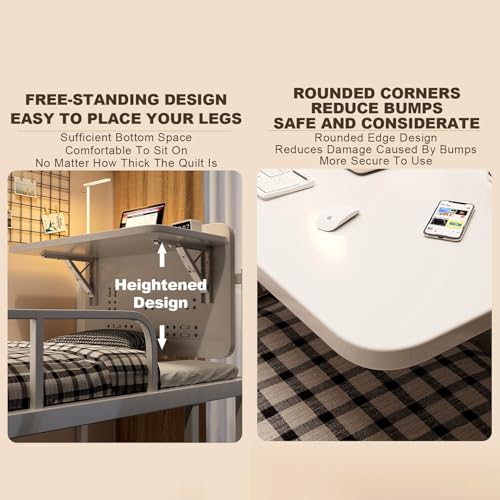 Table pliante murale bureau compact peu encombrant en bois - 6