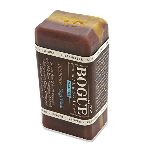 Handmade Bogue Goat Milk Soap-Increase Breath awareness with Holy Basil, Eucalyptus & Myrrh, with grounding Ginger, Vetiver and Patchouli to keep you centered- BESPOKE N°19 "Namaste" Blend Yogi Wash