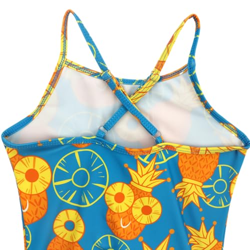 Image of Girls Swimsuit One Piece Bathing Suit with Adjustable Straps Quick Dry Beach Swimming Suits Swimwear 4-10 Years