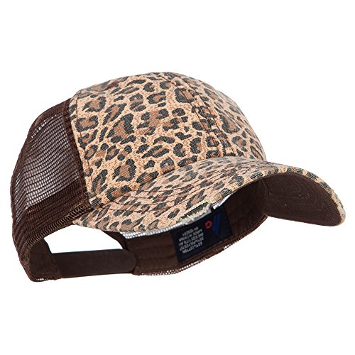 Gorra Trucker con Estampado Leopardo Marrón miniatura 4