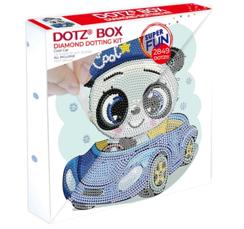 Image of DIAMOND DOTZ Cool Car Dotz Box Animal Diamond Painting Kits for Adults - Diamond Art Kits a Relaxing Creative Craft Kit with Dotz Gems 8.7 inchx8.7 inch