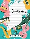  Sarod Music Notebook: Clefs Notebook, Blank Sheet Music (8.5 x 11 IN / 21.6 x 27.9 CM) 120 Pages,120 full staved sheet, music sketchbook, Music Notation  gifts Standard for students / Professionals