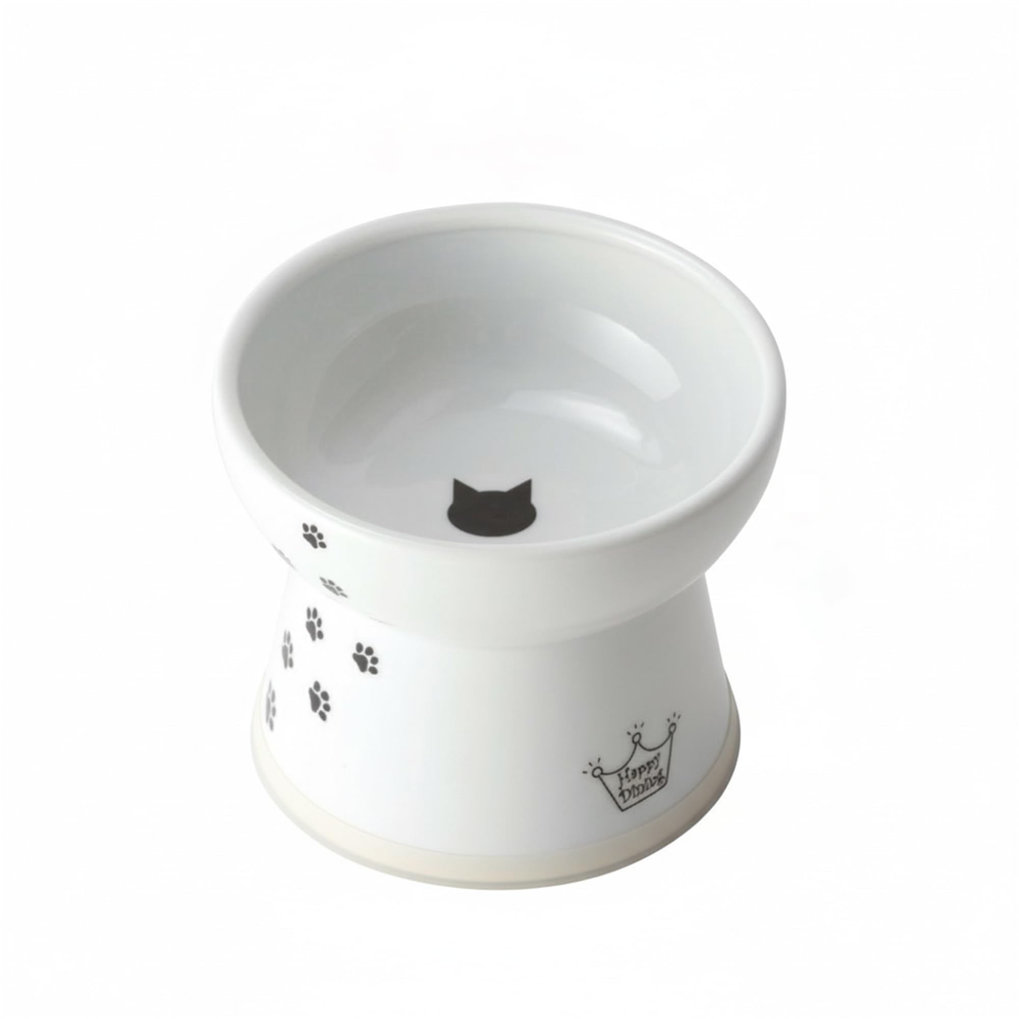 Necoichi Raised Cat Food Bowl Large, Cat
