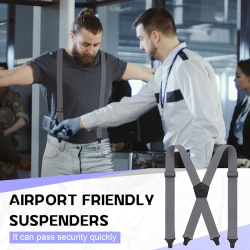 Image of Janmercy Men X-Back Hidden Suspender Airport Friendly