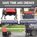 40 Gallon Fuel Transfer Tank with Detachable Wheels for Cars, Motorcycles & Boats, Holds Gasoline & Diesel, 12GPM 12V DC Fuel Transfer Pump & Manual Fueling Nozzle for Lawn Mowers & Snowblowers
