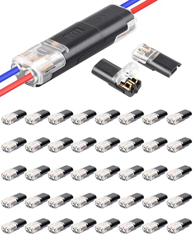 40 Stück Auto Kabelverbinder Wasserdicht 2 Polig,2V Stecker 2 pin,Schneller Kabelstecker Verbindungen 12V für 18-22 AWG Kabel Crimp,Kabel Steckverbinder,Auto Stecker...