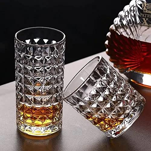 Image of bellemax 300 ML Premium Juice Glasses Drinking Glasses,Highball Lead-Free Glasses,Tumblers for Water,Juice,Beer,Cocktail and Mixed Drinks - 6 Pieces,Transparent (BM-07)